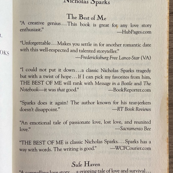 📕Book: The Best of Me - Picture 3 of 6